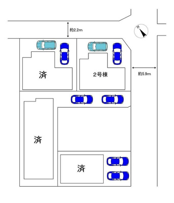 【区画図】 | 高師浜２丁目　新築分譲住宅　全５区画