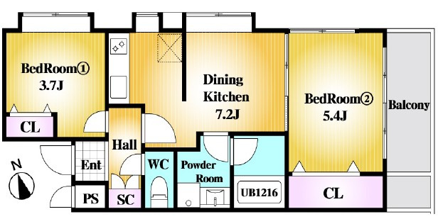【間取り】 | ＧＳハイム徳丸 | 窓が多く採光良好！静かで明るいお部屋です！