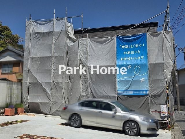 高知市大津甲 2号地 新築戸建ての前面道路含む現地写真|2号地　2026.2月：建築中