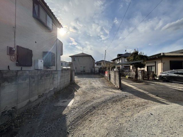 野田市花井　売地　約59坪の前面道路含む現地写真