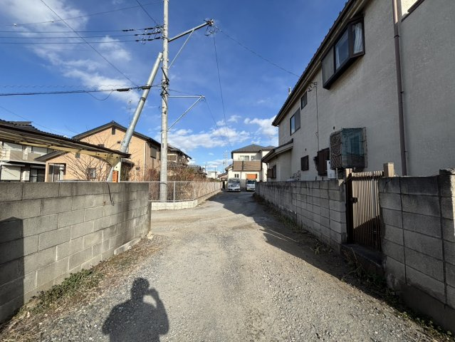 野田市花井　売地　約59坪の前面道路含む現地写真