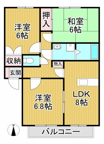 ハミングタウン合川の間取り