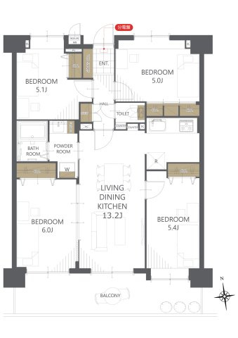 【間取り】ＪＧＭベリテュード箱崎公園セカンドステージ 