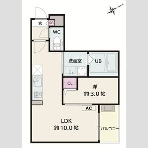 Jack hachimanⅢ　　刈谷市近郊の賃貸はクラスホーム刈谷店の間取り