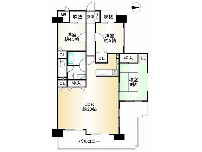 【間取り】 | パークテラス北花山