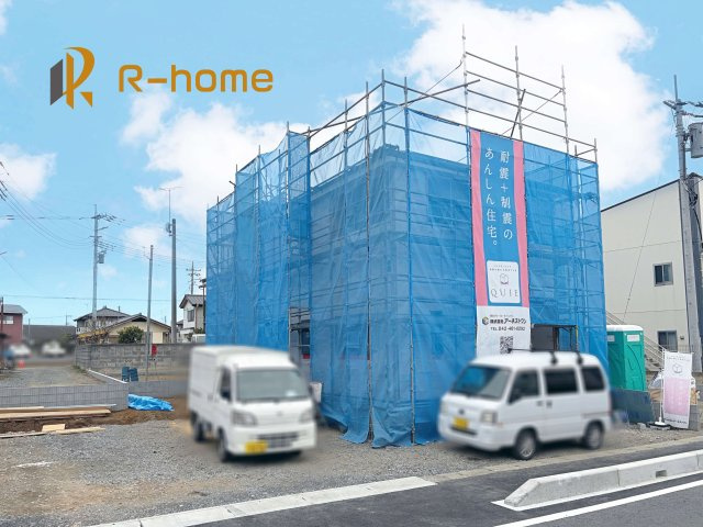 笠間市鯉淵第8　新築戸建て　2号棟の外観|近隣の同仕様完成物件をご見学いただけます♪
