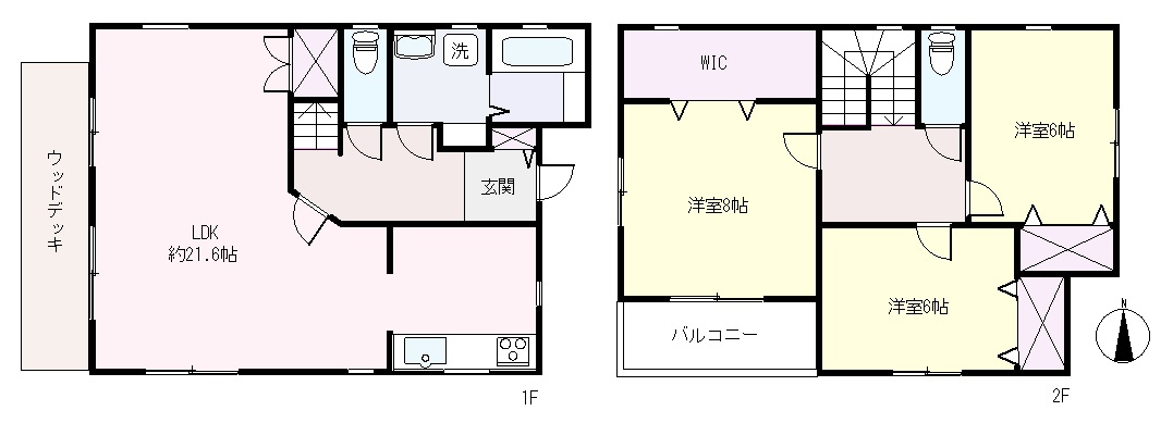 M0250H　南伊豆町入間中古住宅の間取り