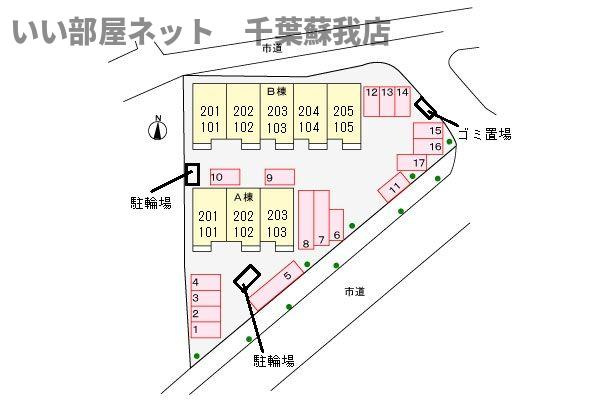 チェリーガーデンＢの区画図