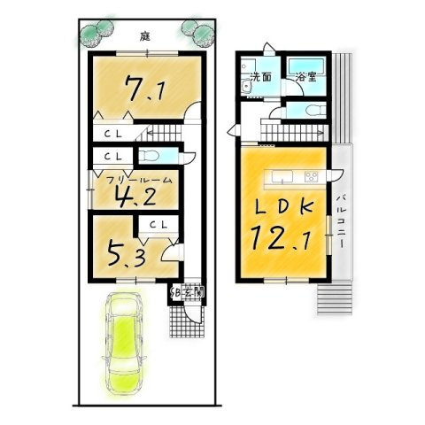 小山板倉町の間取り