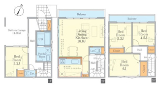 【間取り】 | 新座市栗原3期　全1棟　1号棟 | 新座市栗原3期　全1棟　1号棟