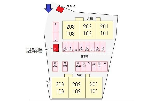 サンライト　フォレスタＢの区画図|高崎、前橋のお部屋探しはエンドスケープまで！お客様の理想お聞かせ下さい♪