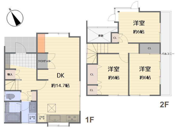 狭山市広瀬　中古戸建の間取り