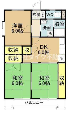 大野マンション（小呂）の間取り