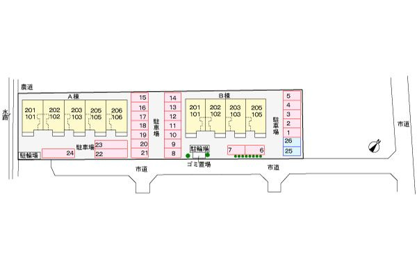 プロムナード道辺　Ｂの駐車場