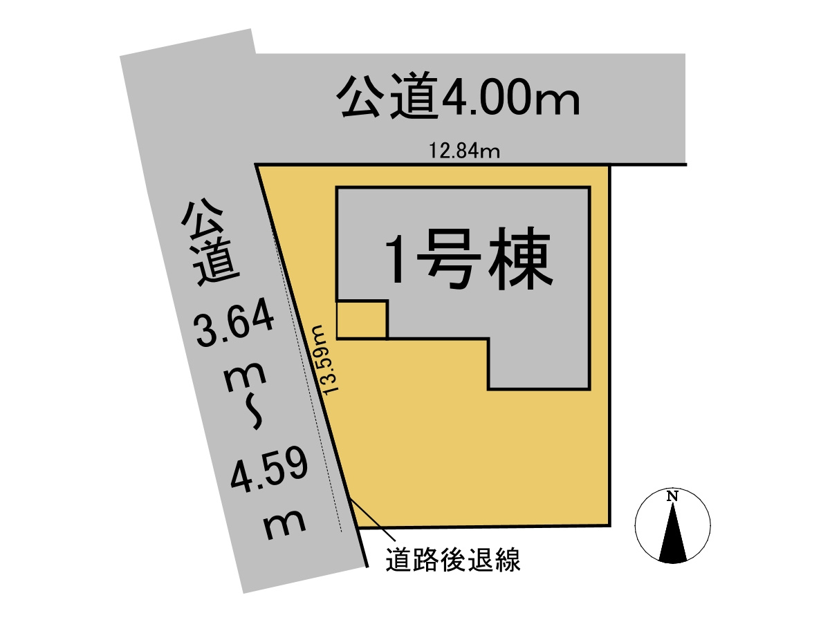 【商談中】リーブルガーデン　岐阜市茶所駅　全1区画分譲の区画図|■区画図
■YAMADA電機の　ヤマダ不動産　株式会社リライフ　
いつでもお問合わせ下さい。