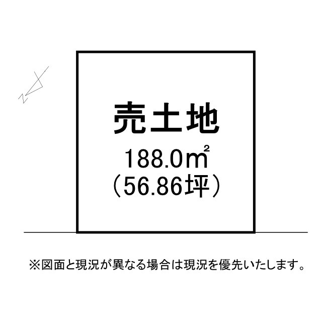 栗東市出庭　売土地の土地図