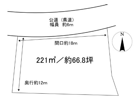 野洲市高木　売土地の土地図