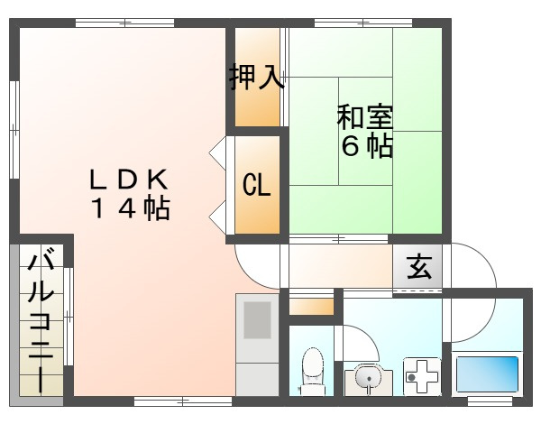 ハイムオオクラの間取り