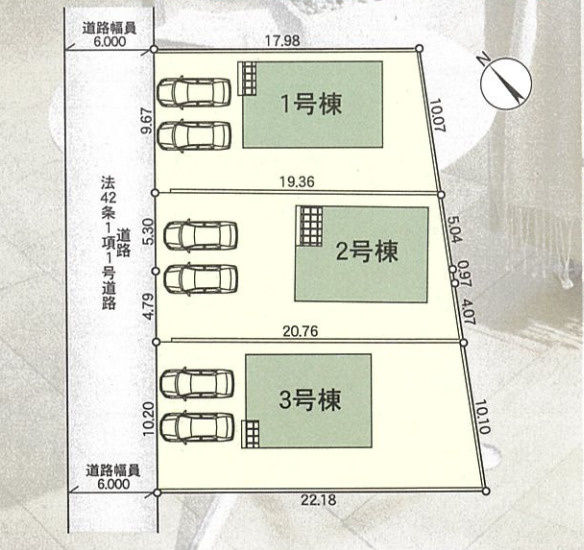 神栖市波崎第５　新築戸建　２号棟の区画図