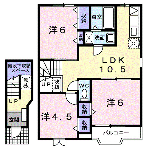 サンビレッジＤの間取り