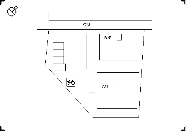 ディアコートB棟の区画図