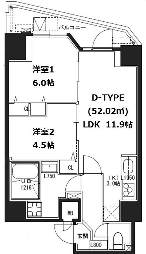 エスレジデンス蔵前の間取り