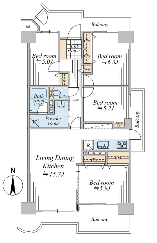 パークフィールドみさと2街区2号館のその他|間取図です