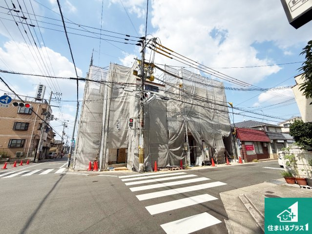 松原市天美東　第3期　新築一戸建ての前面道路含む現地写真|周辺は落ち着いた街並みの住宅地！子育てがしやすい住環境です！まだ未完成ですが、現地でしかわからない事もございます。是非一度ご覧ください。