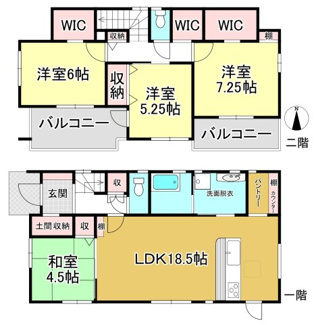 【間取り】 | 大津市坂本6丁目23-17　新築戸建