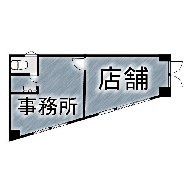 北大通8丁目貸店舗・事務所の間取り