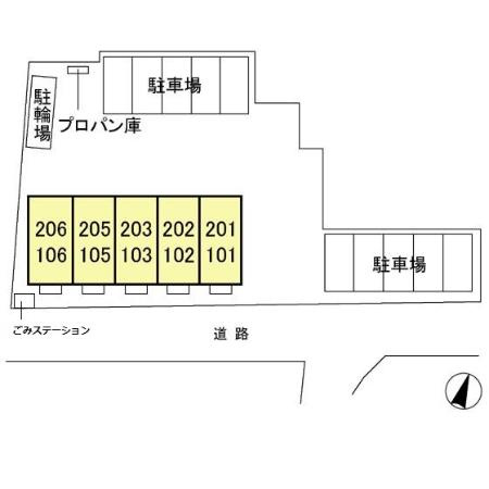Ｈ･Ｉハウスの区画図