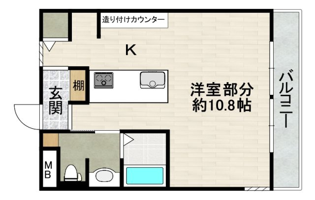 宝塚市泉町の事務所の間取り