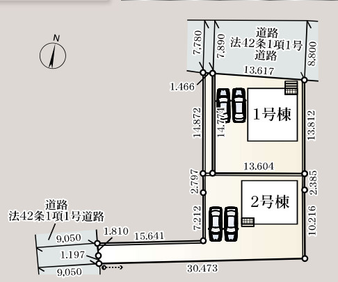【区画図】 | 吉見町東野第22　新築戸建　全2棟　1号棟