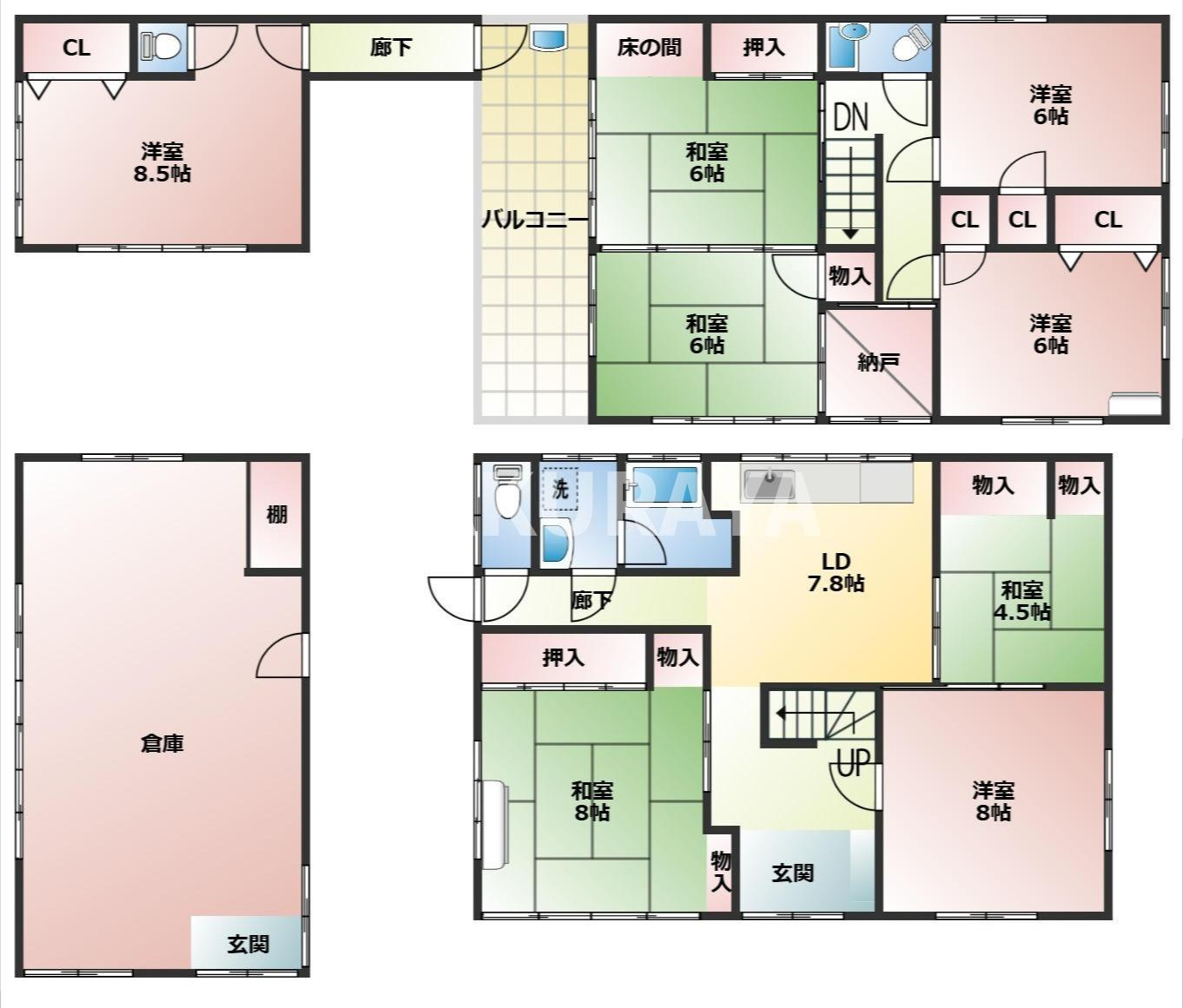 オサム貸家の間取り
