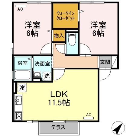 ハピネスA棟の間取り