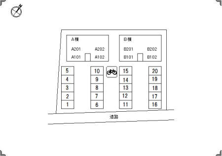 ハピネスA棟の区画図
