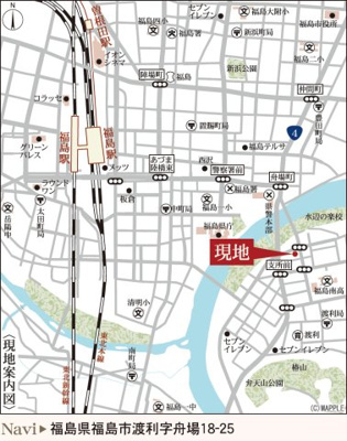 【地図】 | Livele Garden.S　渡利舟場　２号棟 | ★内覧予約でブランド米2kg★