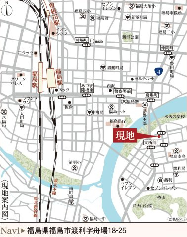 【地図】 | Livele Garden.S　渡利舟場　２号棟 | ★内覧予約で新米2kg★