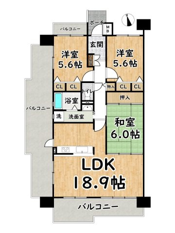 ネオハイツ姫路アメティ228の間取り