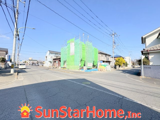 【サンスターホーム】青梅市新町5丁目　高品質新築戸建の前面道路含む現地写真