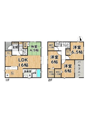 姫路市御立西第4/新築戸建の間取り