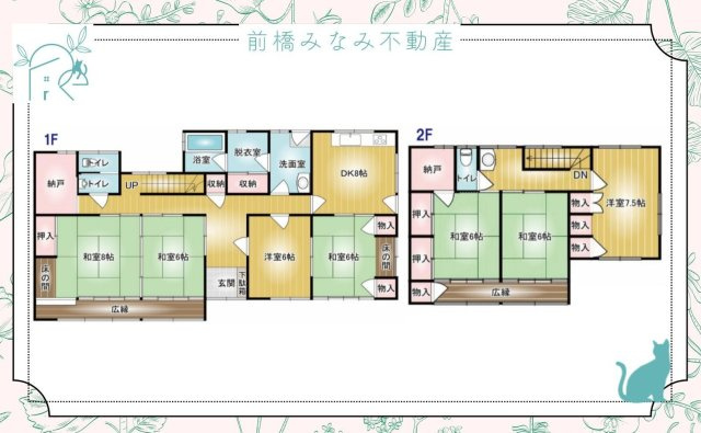 【中古】高崎市下室田町　７DK＋Sの間取り