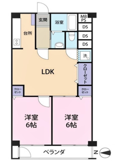 【間取り】 | サンコーポ久米川 | サンコーポ久米川