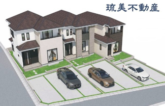 【外観】 | 八重瀬町世名城（全3棟） | 外観パースです