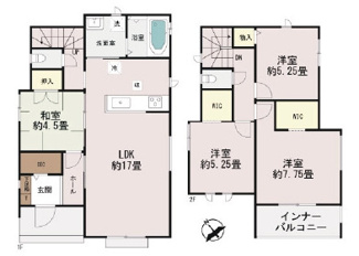 【間取り】 | 八重瀬町世名城（全3棟） | A号棟　3290万円