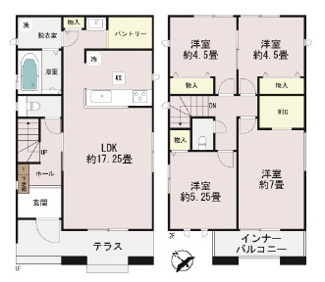 【間取り】 | 八重瀬町世名城（全3棟） | B号棟　3190万円