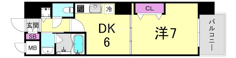 エスライズ西本町Ⅱの間取り