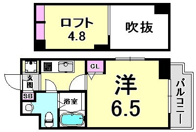 エステムコート神戸・県庁前Ⅳグランディオの間取り
