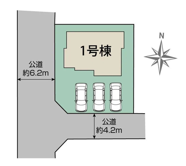 【区画図】 | ブルーミングガーデン中央市山之神　1号棟