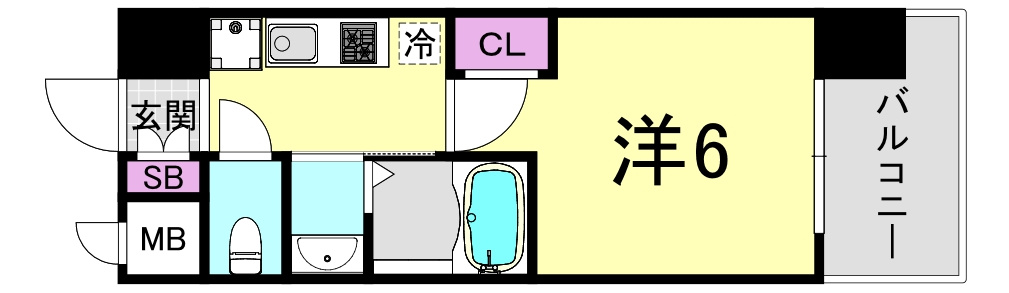 エステムコート中之島GATEⅡの間取り